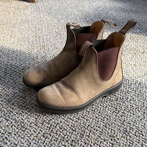 Blundstone Chukka Boots - Taupe Leather with Brown Elastic